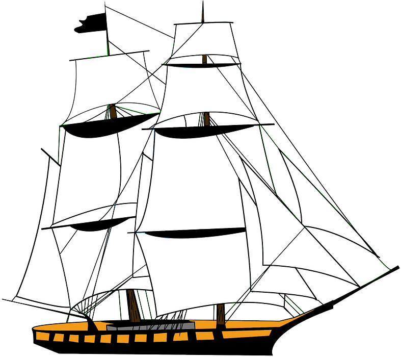 Tall Sailing Ship - Ship Clipart Transparent Background - Png Download (600x535), Png Download