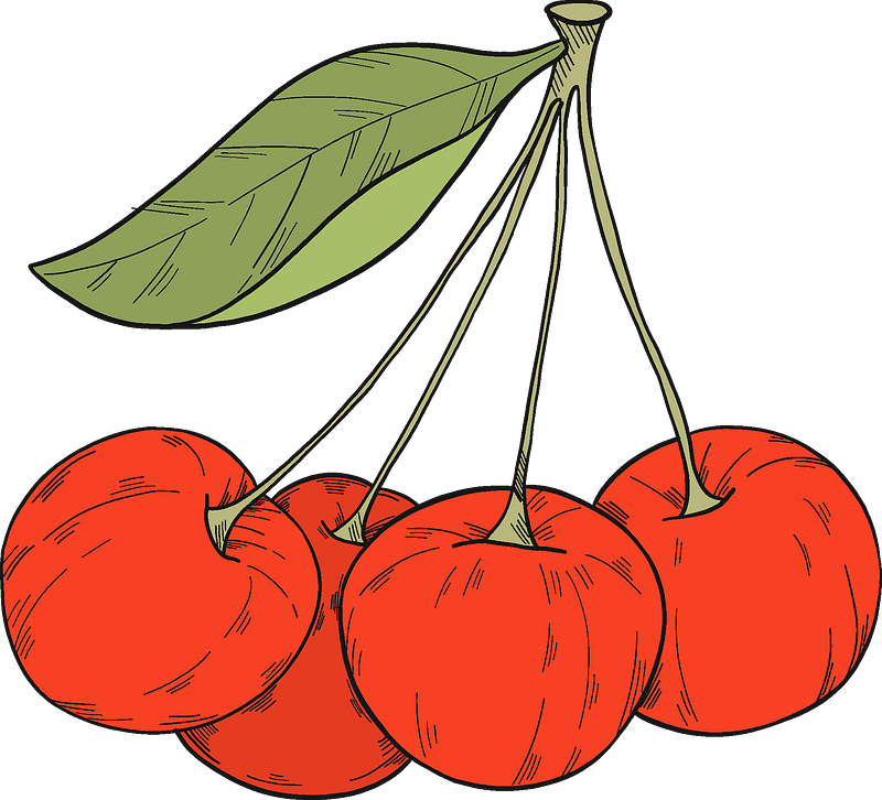 Cherries Clipart - Png Download (800x726), Png Download