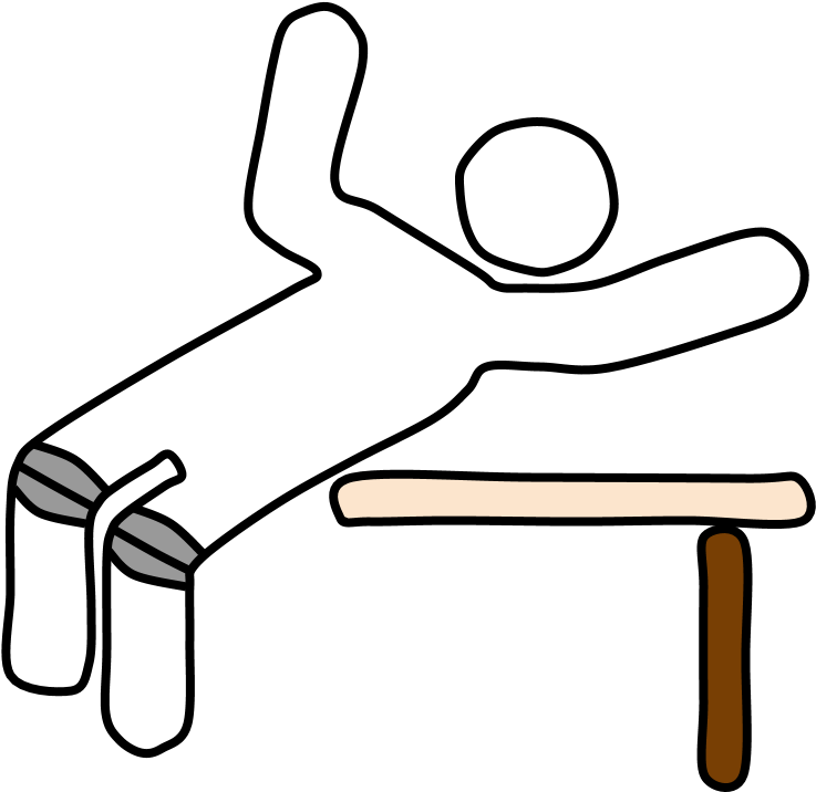 High Jumper - Line Art Clipart (816x1056), Png Download