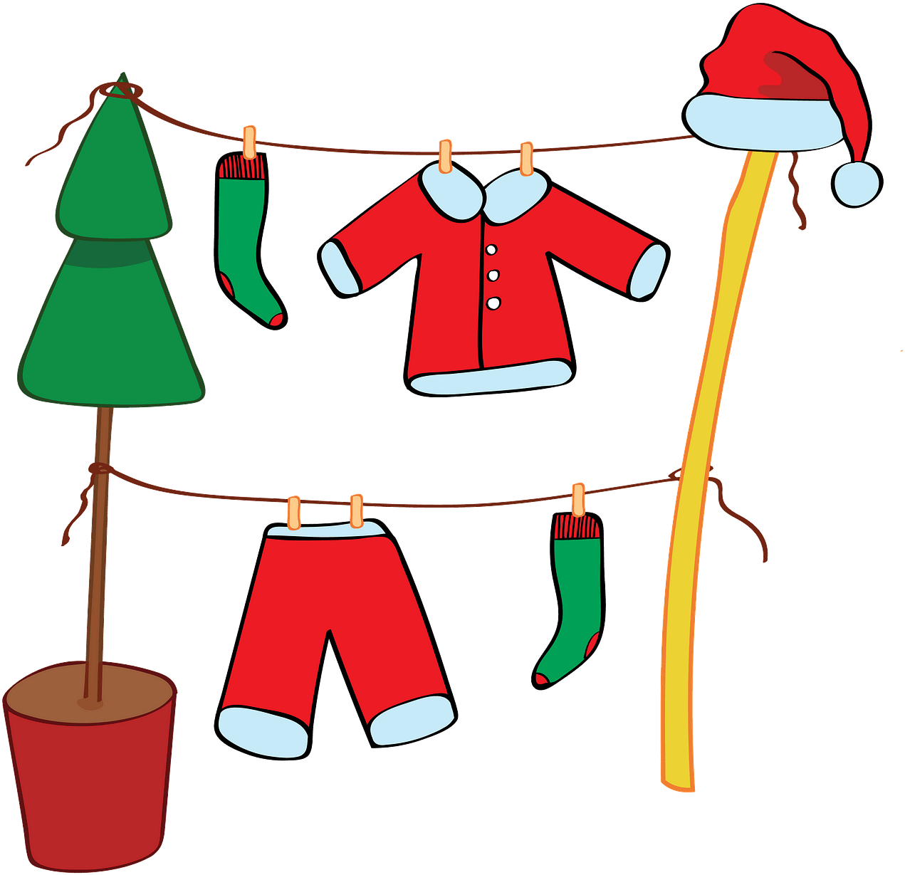 Santa Clothes Clipart - Png Download (1280x1280), Png Download