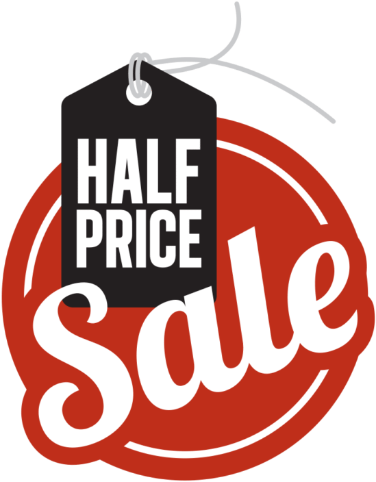 Shop Clipart Retail Sale - 1 2 Off Clipart - Png Download (634x732), Png Download