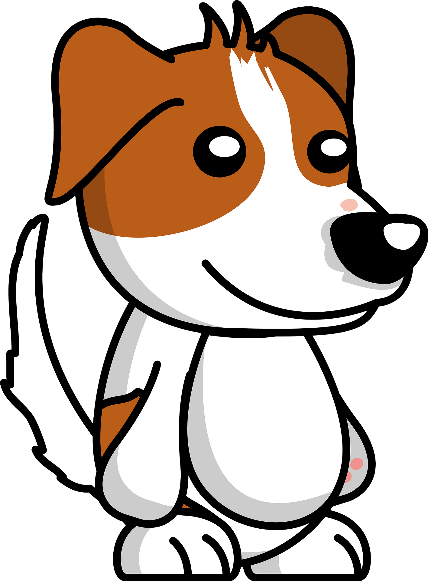 Clipart Jack Russell Dog - Png Download (1416x1920), Png Download