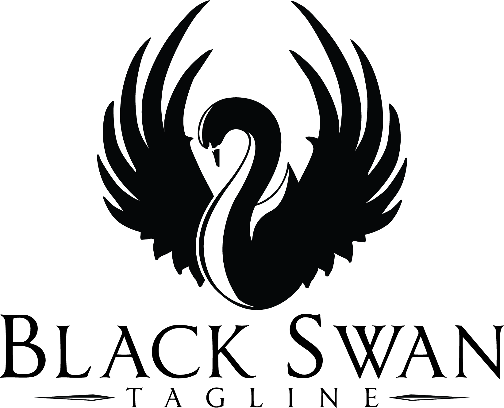 Black Swan Logo Png - Black Swan Drawing Bts Clipart (1643x1329), Png Download