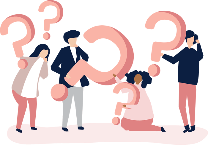 Faq Gnl - Quuestion Mark With People Draw Clipart (700x487), Png Download