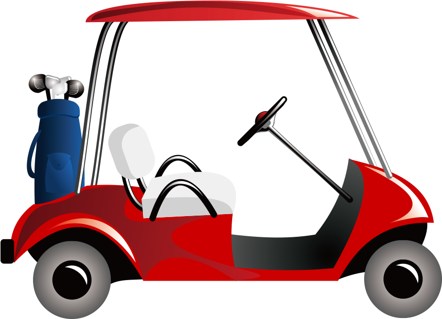 Golf Course Golf Club Tee - Red Clipart Golf Cart - Png Download (1000x1000), Png Download