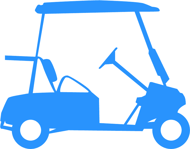 Golf Cart Silhouette Vector Clipart (800x627), Png Download