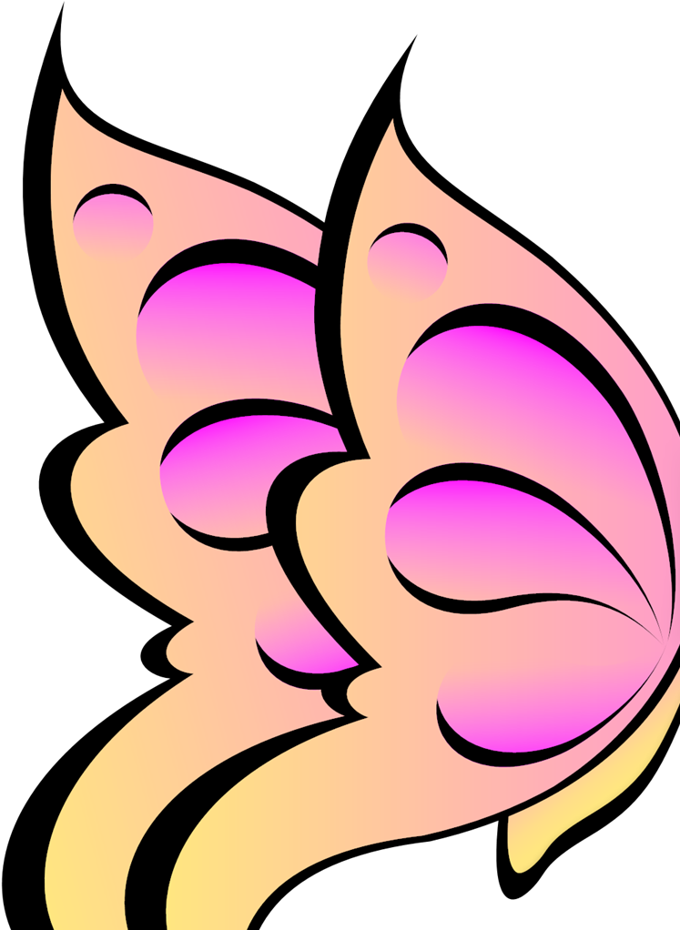 Black And White Clipart Butterfly - Png Download (1024x1024), Png Download