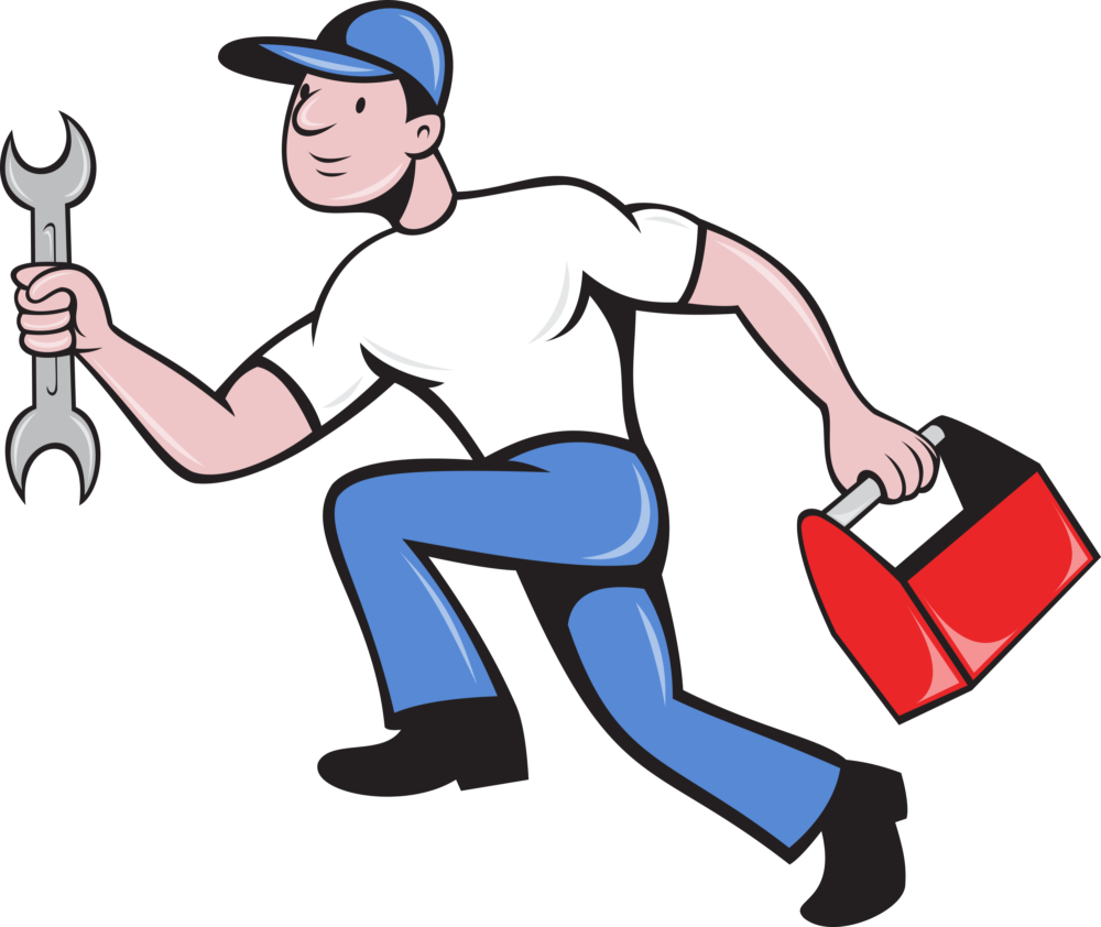 Download Prepossessing 90 Garage Door Repair Clipart - Repair Man Cartoon - Png Download (1000x842), Png Download