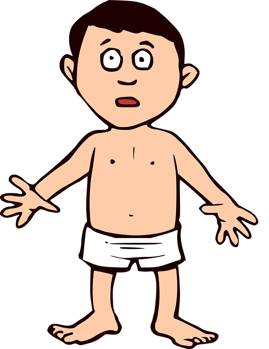 Transparent Boy Potty Clipart - Boy In Underwear Clipart - Png Download (556x720), Png Download