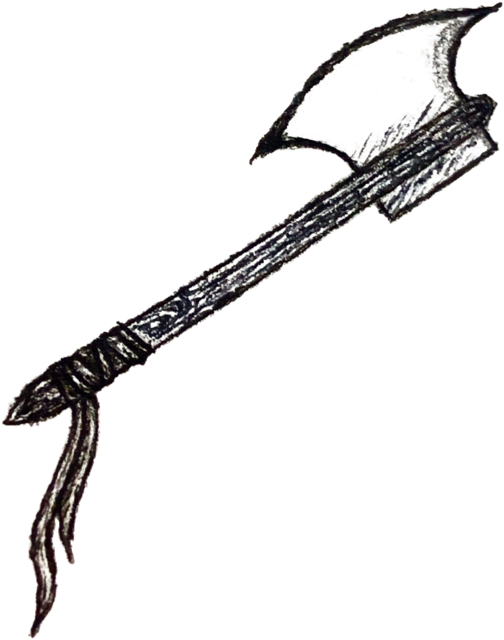#axe #ax #hatchet #weapon #lineart #myart #freetoedit - Ax Drawing Clipart (1024x1300), Png Download