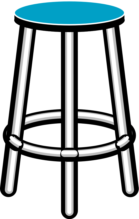 Clip Art Furniture - Bar Stool Clip Art - Png Download (571x900), Png Download