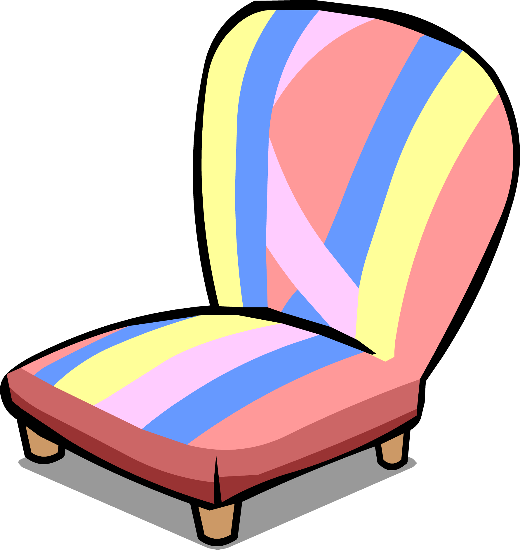 Image Sprite Png Club - Transparent Png Pink Clipart Furniture (1781x1884), Png Download