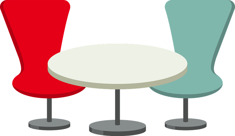 Table Chair Furniture Clipart - Office Chair - Png Download (800x463), Png Download