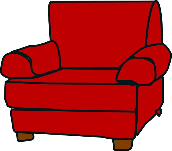 Red Armchair Clipart - Png Download (600x525), Png Download