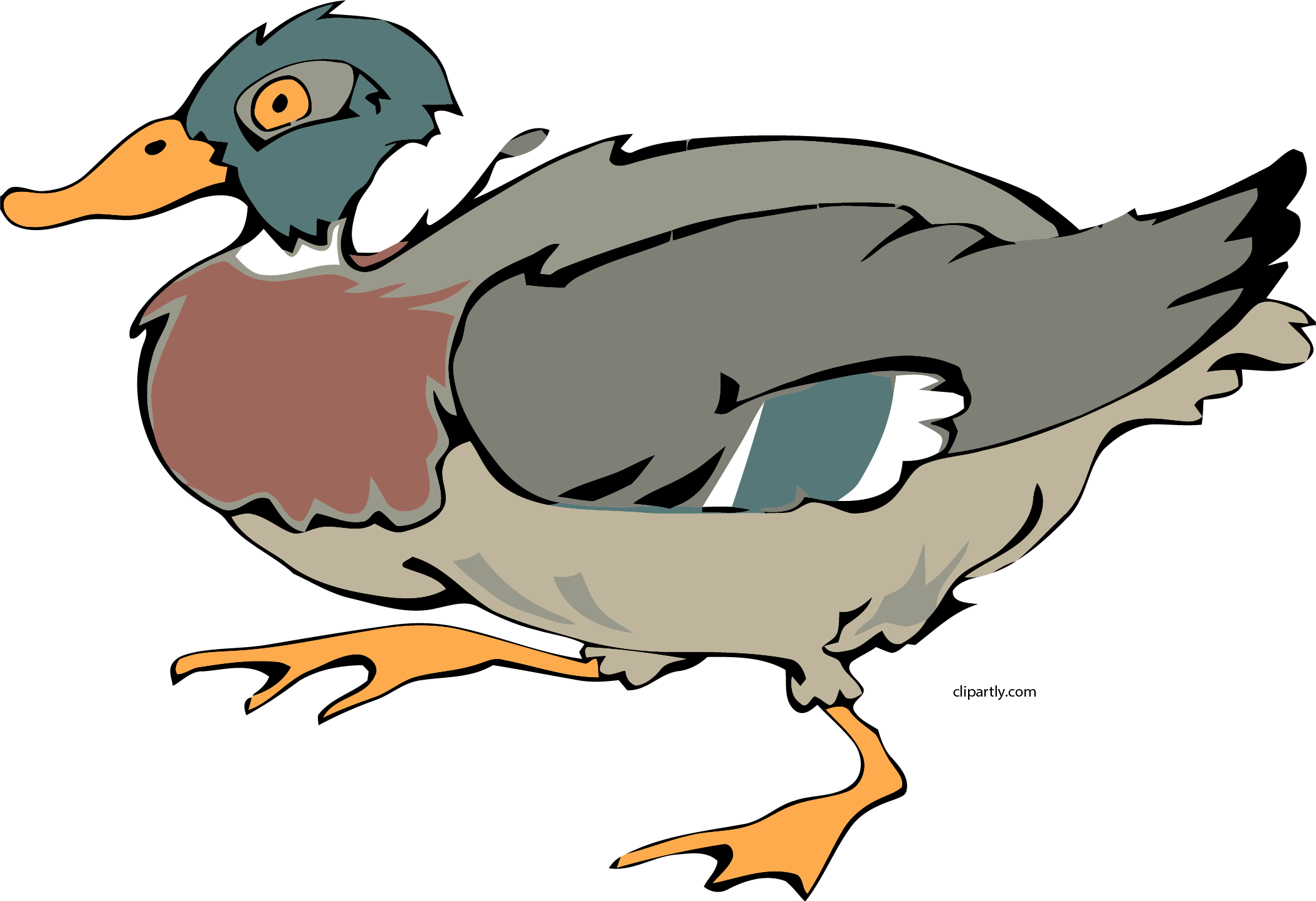 Night Duck Clipart Png - Clip Art Transparent Png (2099x1437), Png Download