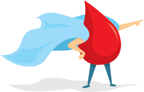 Be A Hero%21 - Transparent Blood Donation Png Clipart (820x586), Png Download