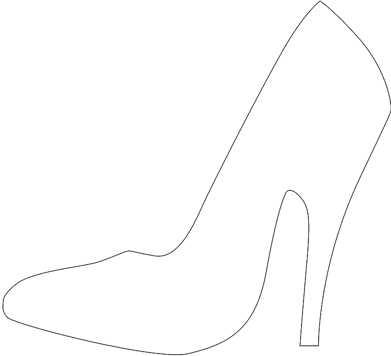 Zapatos De Taco Para Dibujar Clipart (800x728), Png Download