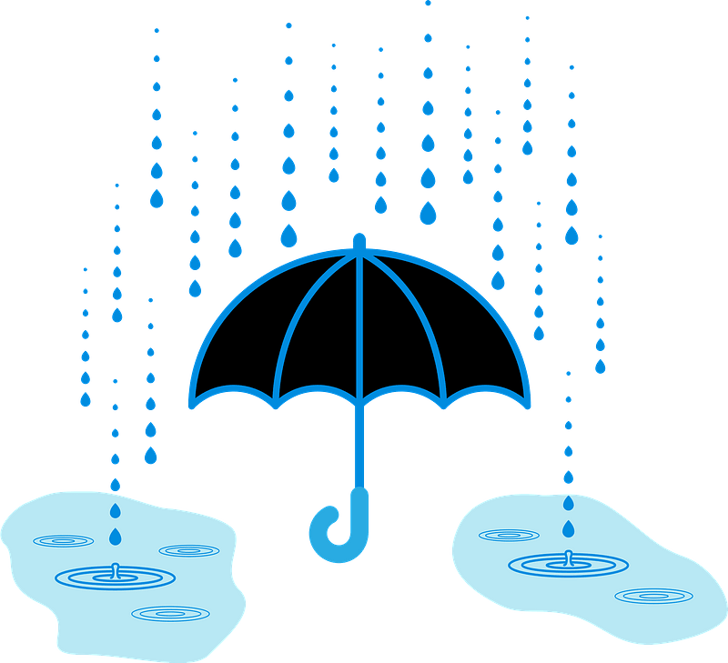 Rain Umbrella Puddle Clipart - Umbrella - Png Download (800x729), Png Download