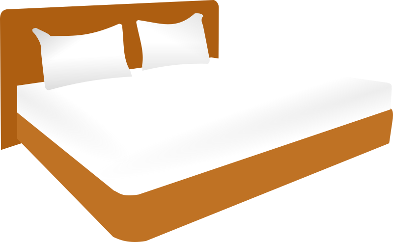 Clipart - Double Bed - Double Bed Clipart - Png Download (800x493), Png Download