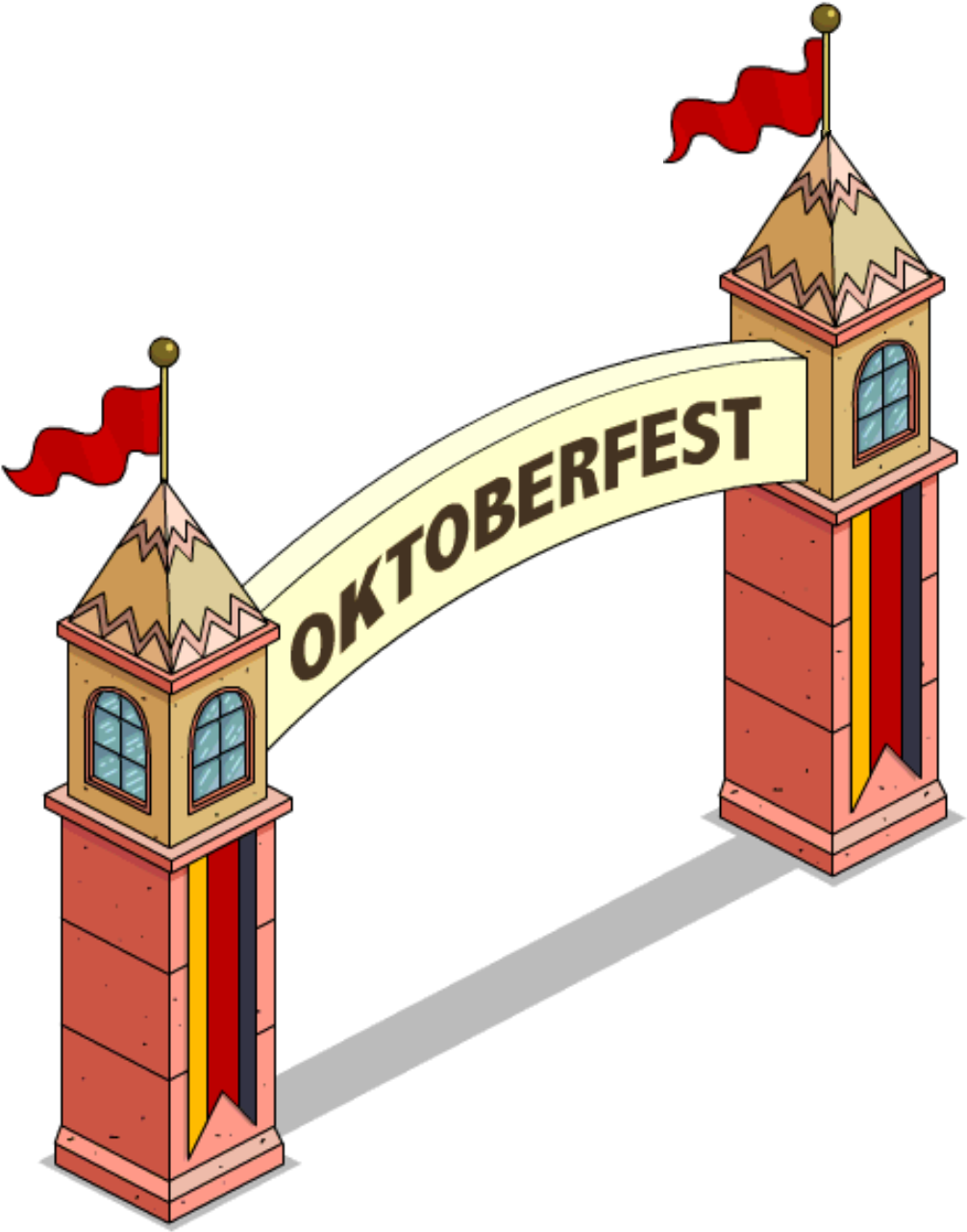 Oktoberfest Gate Complete - Simpsons Tapped Out Oktoberfest Clipart (1012x1290), Png Download
