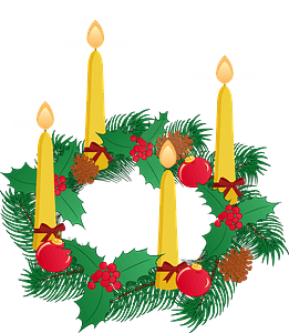 Advent Decorations Clipart - Christmas Eve Greeting Clipart - Png Download (261x300), Png Download