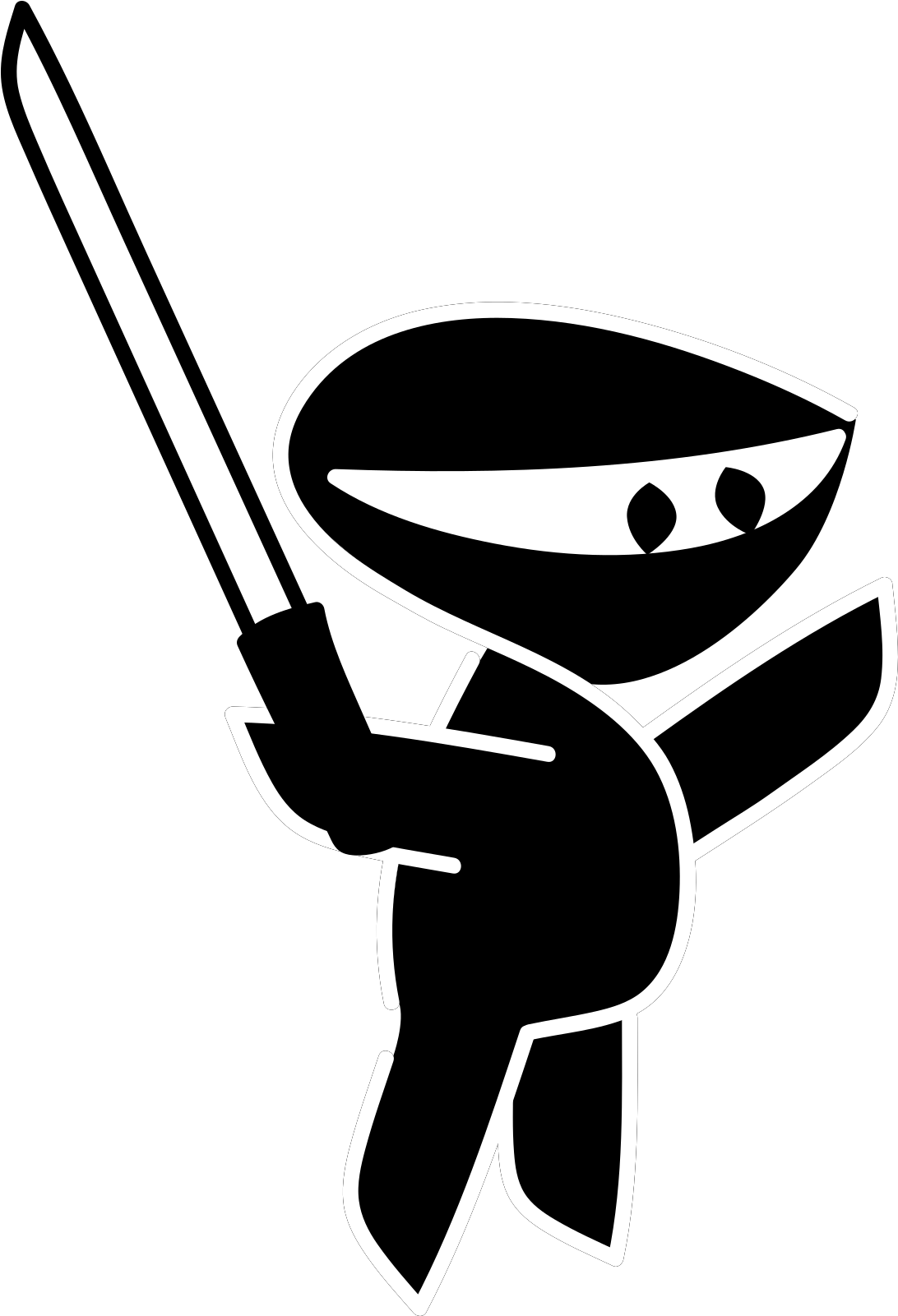 Ninja Clipart Black And White - Png Download (1600x1600), Png Download