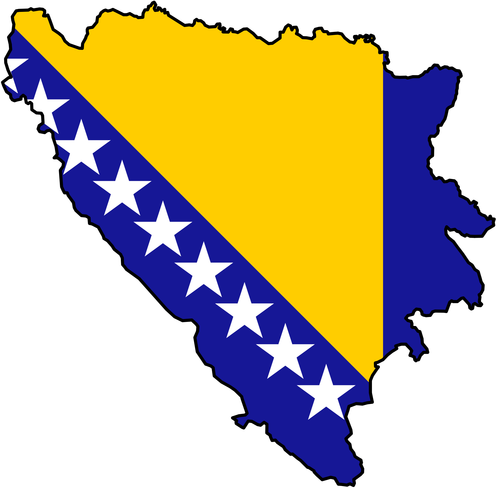 Demand For Air Travel In Bosnia And Herzegovina Is - Bosnia And Herzegovina Clipart (1600x1574), Png Download