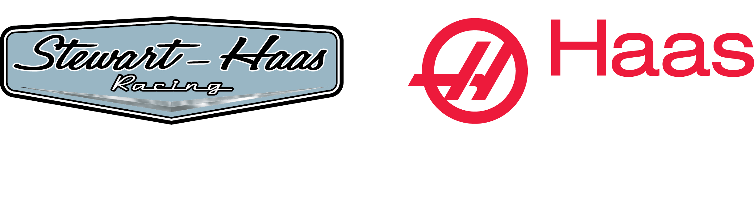 Showroom Inventory - Haas American Team Formula 1 Motorsports Silver Metal Clipart (2443x646), Png Download