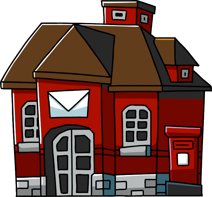 Post Office - Post Office Cartoon Png Clipart (728x676), Png Download