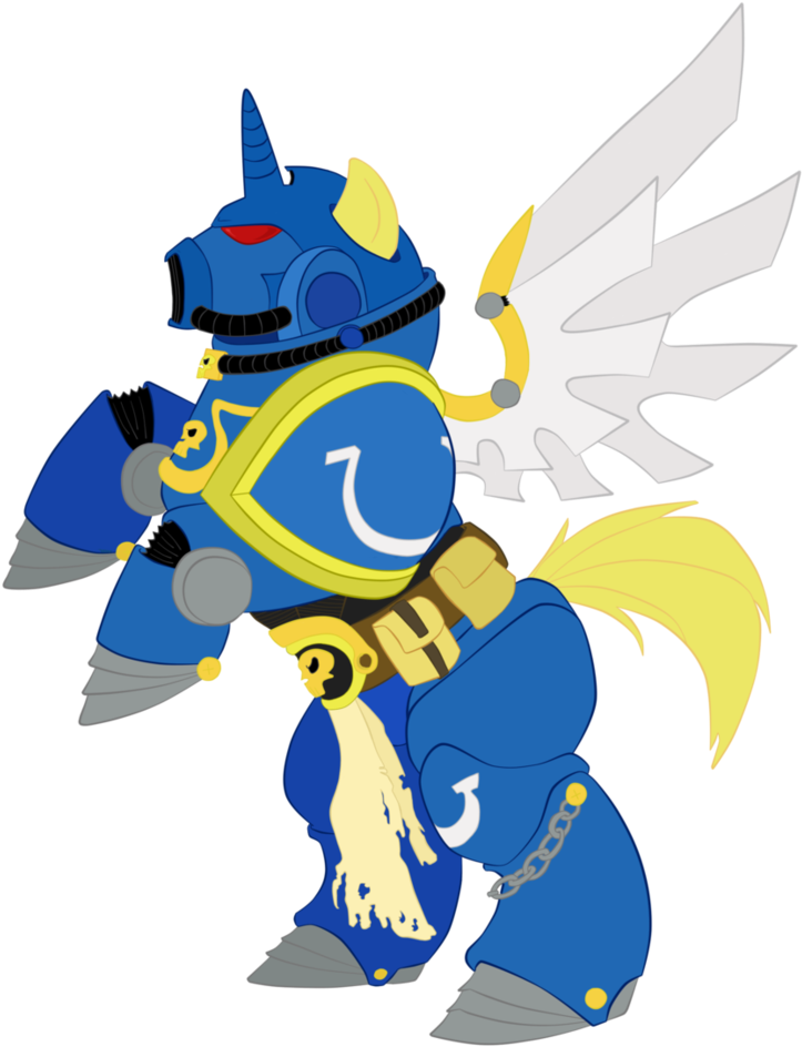 Warhammer Clipart Cool - My Little Pony Space Marine - Png Download (781x1022), Png Download