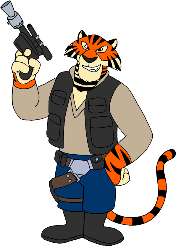 Vitaly As Han Solo By Jonathan Oosterhof Lionkingrulez] - Lion Holding A Gun Clipart (632x865), Png Download