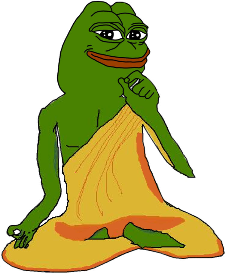Post - Pepe As Buddha Clipart (766x974), Png Download