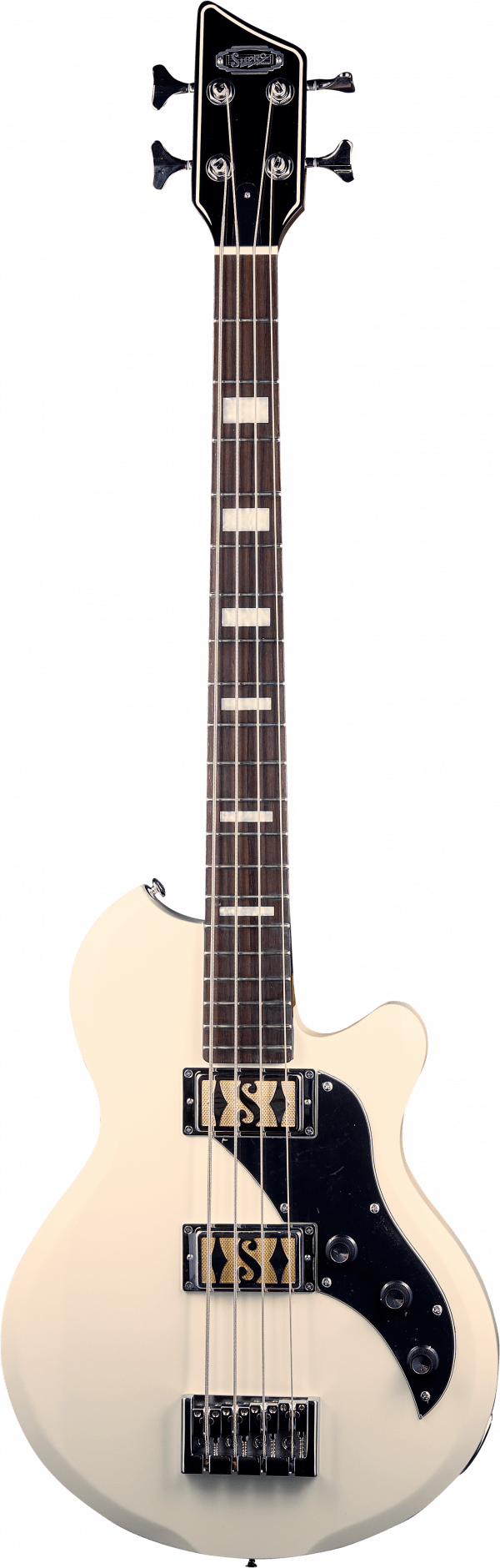 Supro Huntington Ii Antique White - Cliff Burton Bass Guitar Clipart (600x1880), Png Download