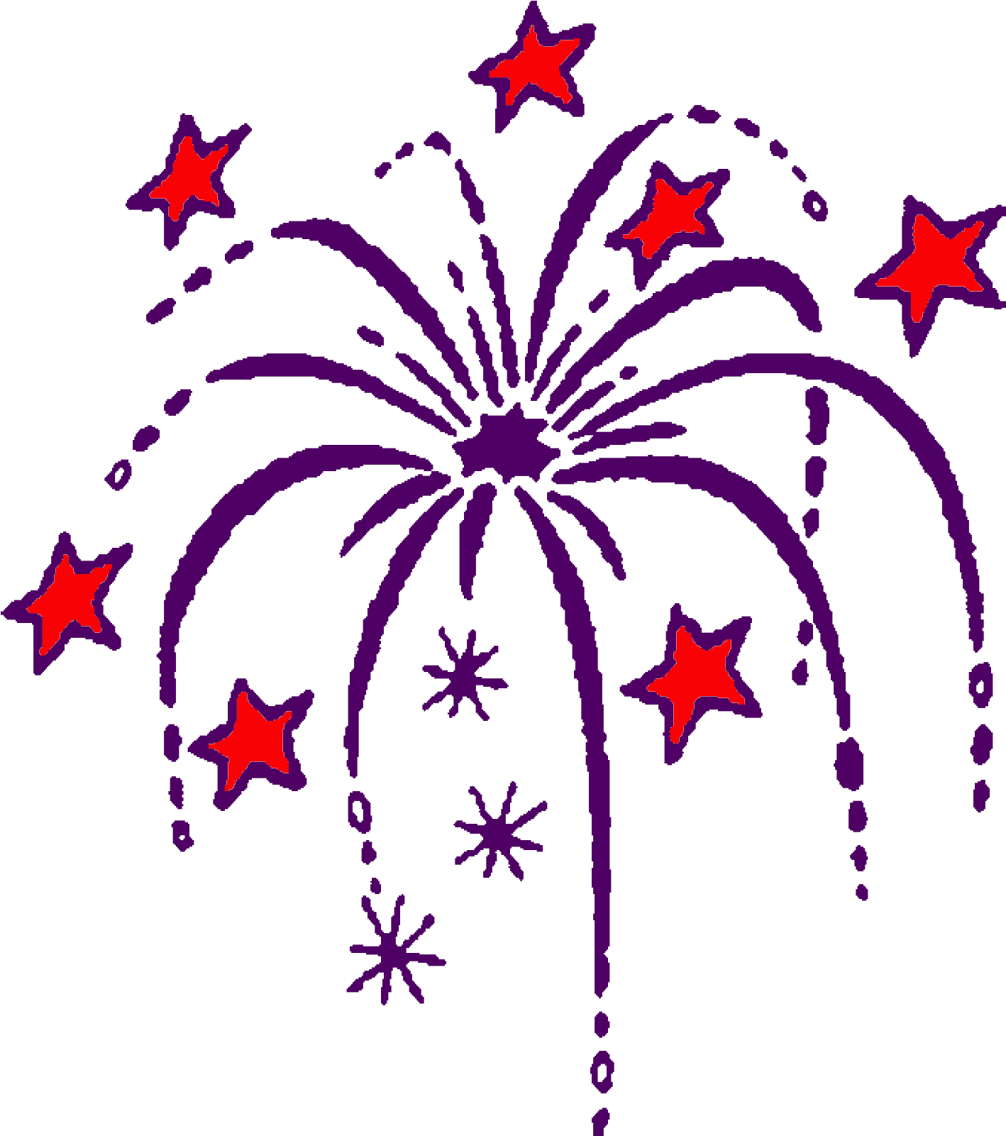 Mounds View Festival In The Park - Fireworks Clip Art Black And White - Png Download (1600x1602), Png Download
