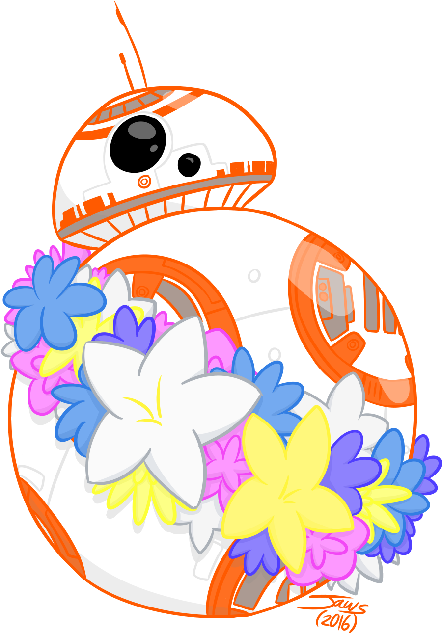 Very Cute Art - Bb-8 Clipart (970x1330), Png Download