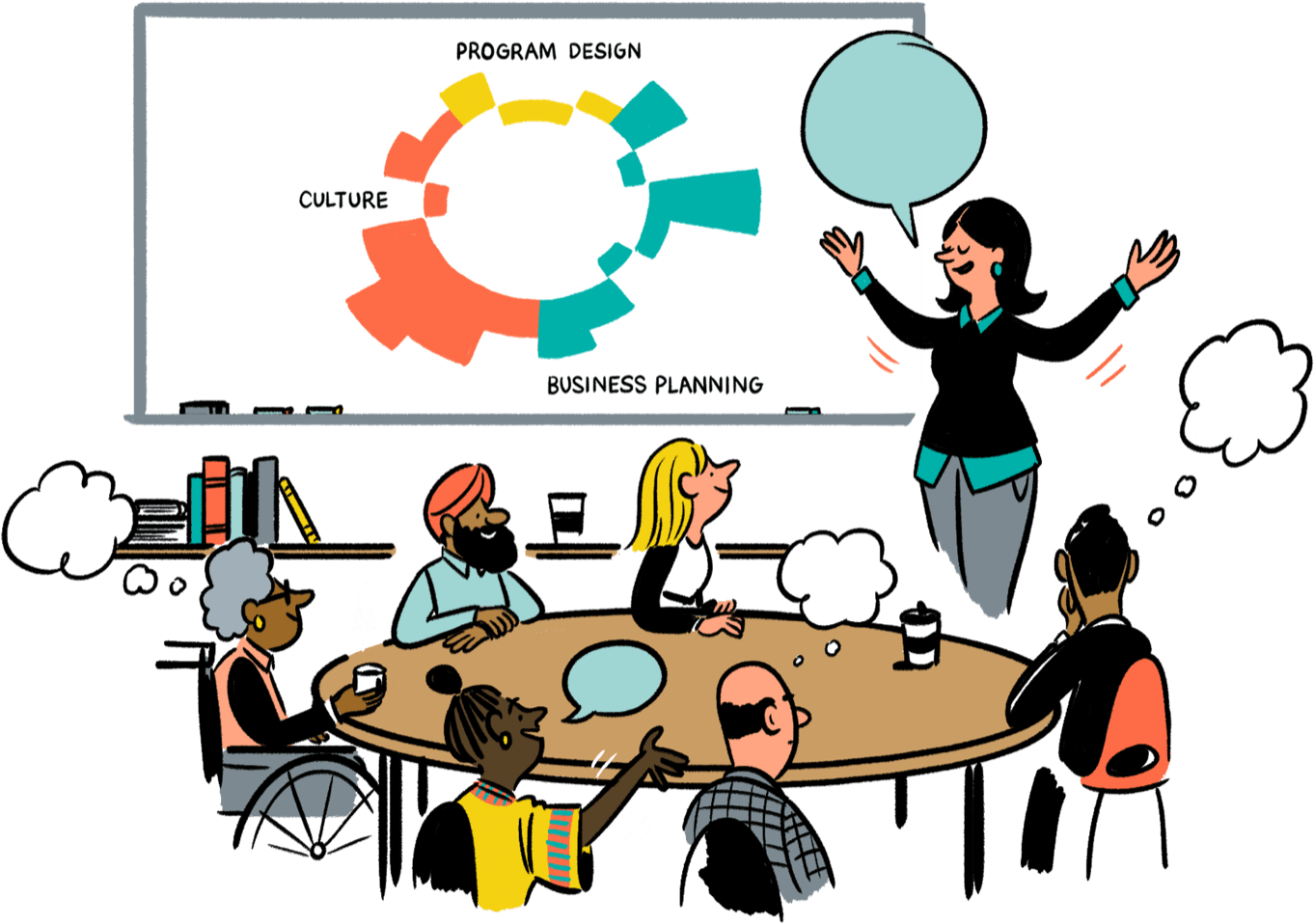 Conversation Clipart Diversity - Volunteering - Png Download (1400x1053), Png Download