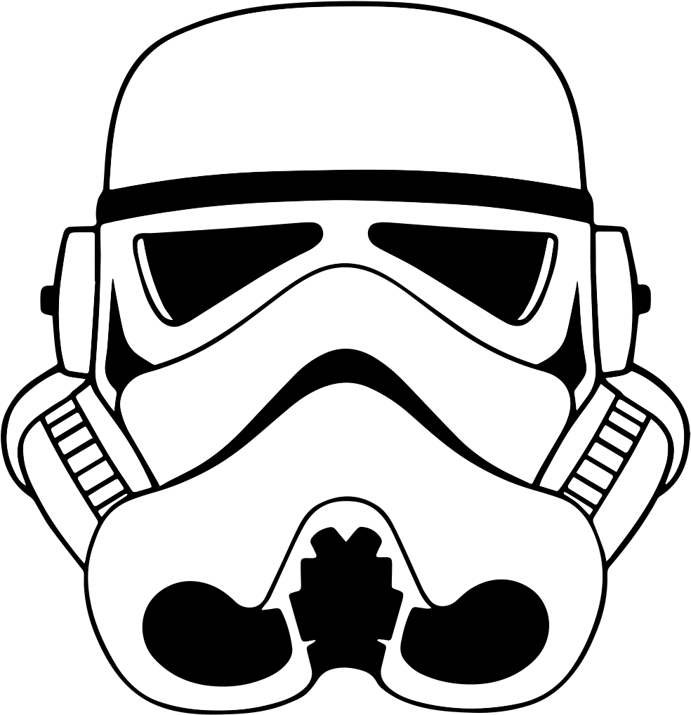 File Stormtrooperhelmeticon Star Wars - Star Wars Stormtrooper Dessin Clipart (1024x1016), Png Download