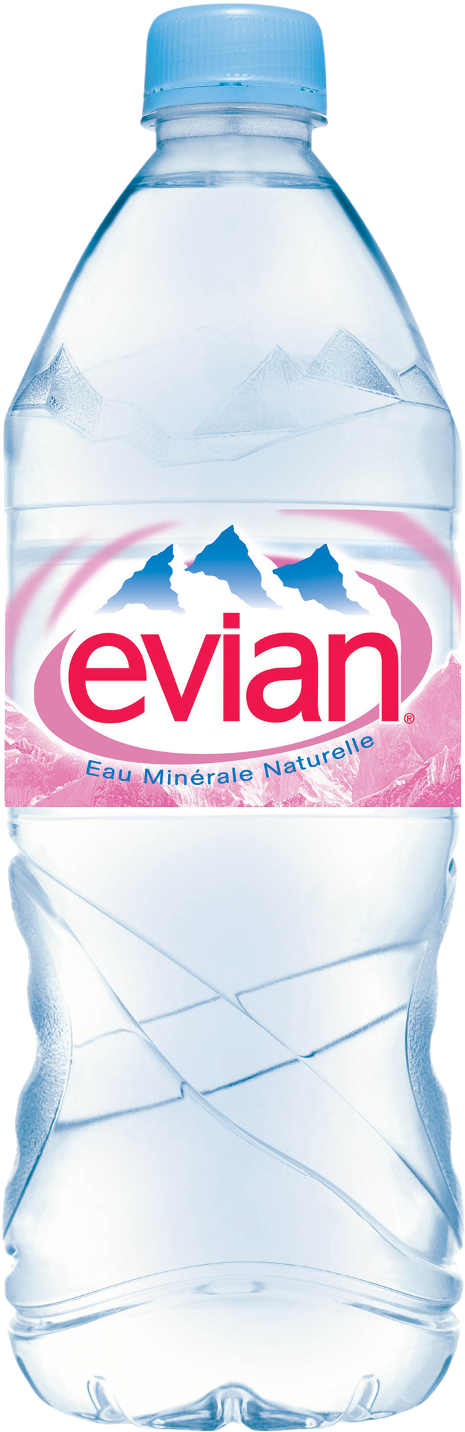 Water Bottle Png Image - Evian Water Clipart (676x2083), Png Download