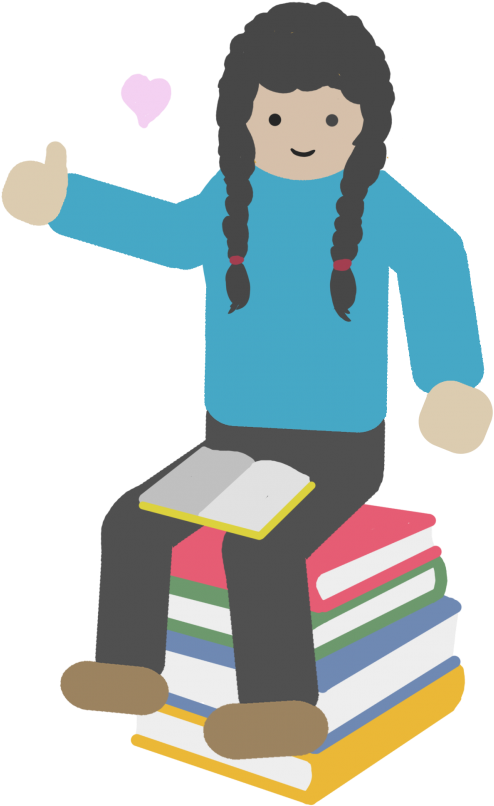Books Read - Sitting Clipart (652x980), Png Download