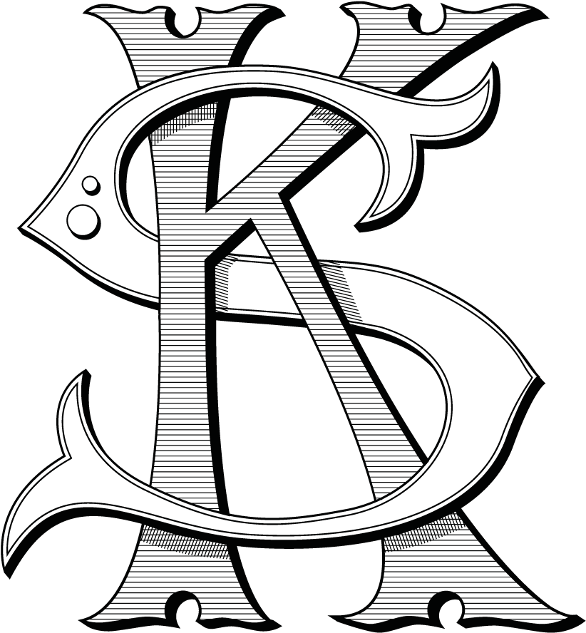Krabman Signs Krabman Signs - Vintage Monogram Ks Clipart (904x958), Png Download