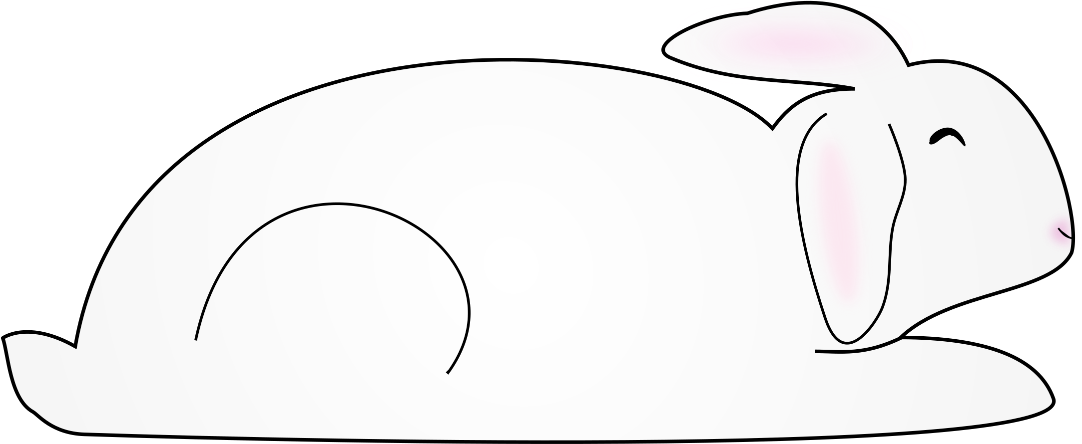 How To Set Use White Bunny Rabbit Svg Vector Clipart (900x364), Png Download