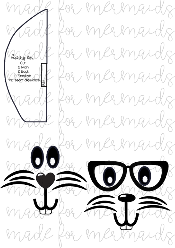 Includes Cut Files In 2 Formats- Svg And Png - Ear Clipart (626x800), Png Download