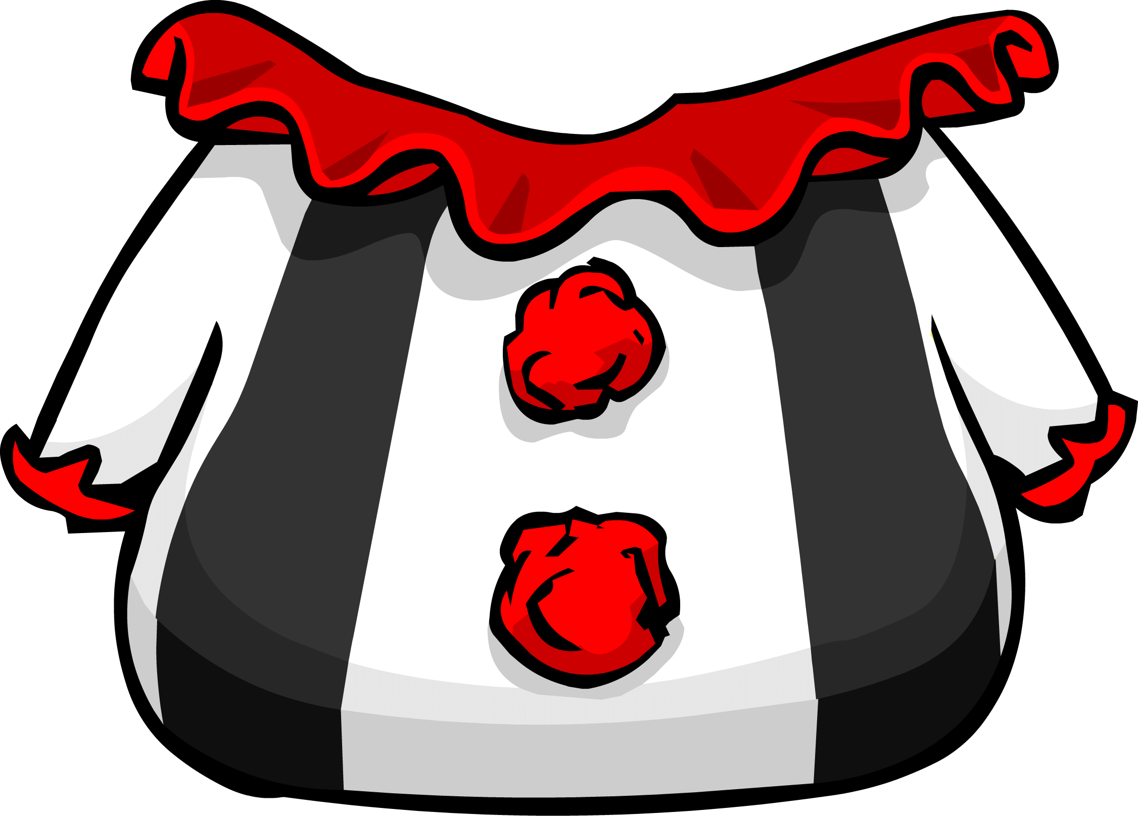 Clown - Club Penguin Clown Outfit Clipart (2252x1615), Png Download