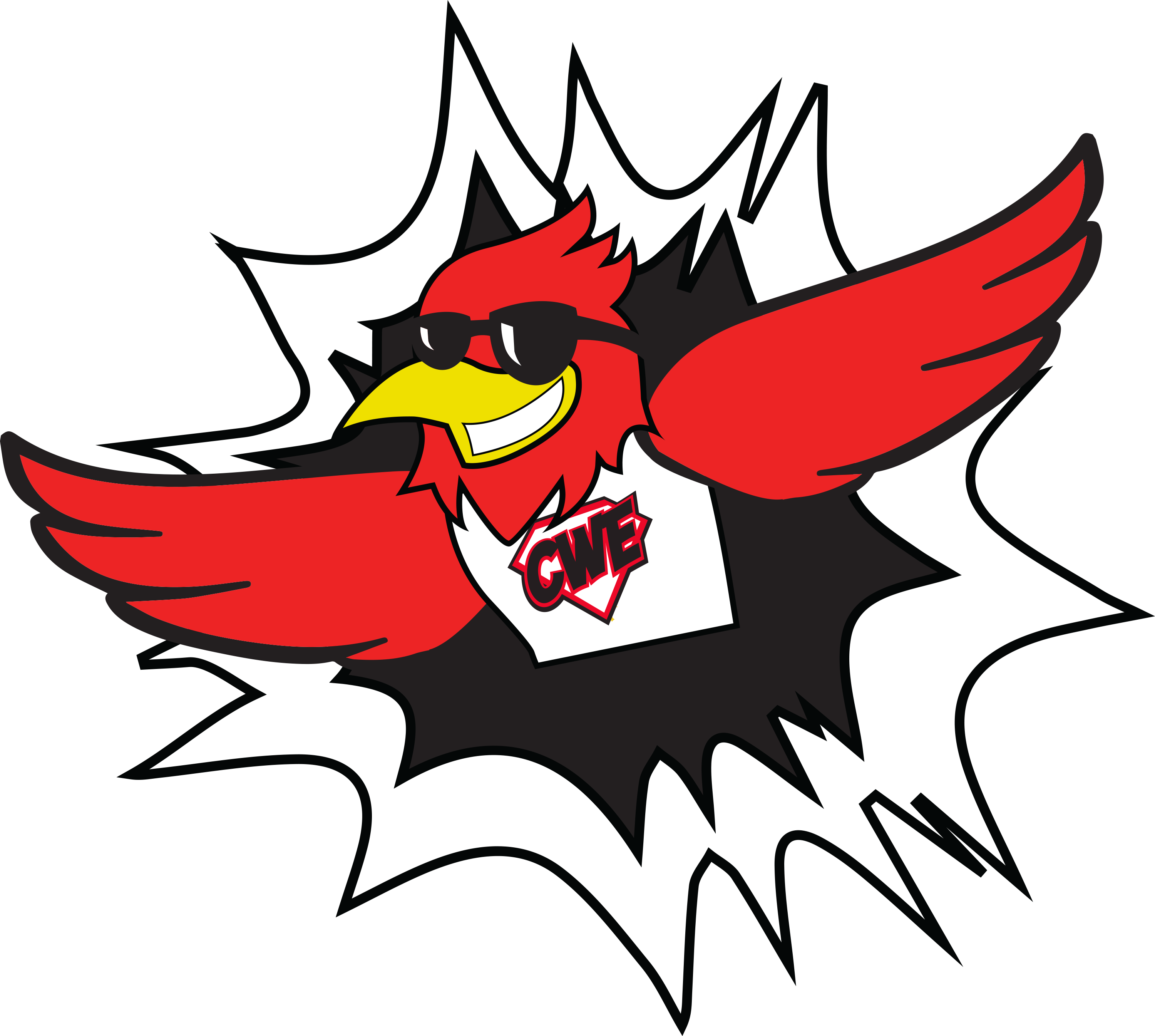 Cwe Jimmy Cardinal - What's Happening Now!! Clipart (3000x2690), Png Download