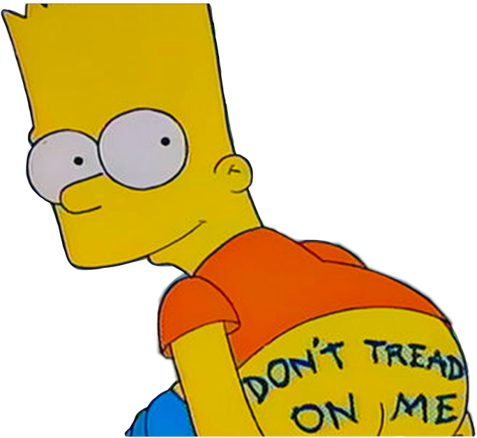 Simpson Simpsons Thesimpsons Bart Bartsimpson Dont - Dont Tread On Me Bart Clipart (684x628), Png Download