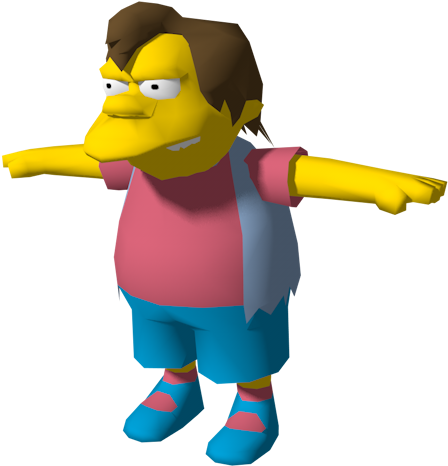 Covered Clipart Simpsons Hit And Run - Nelson Simpsons Hit And Run - Png Download (750x650), Png Download