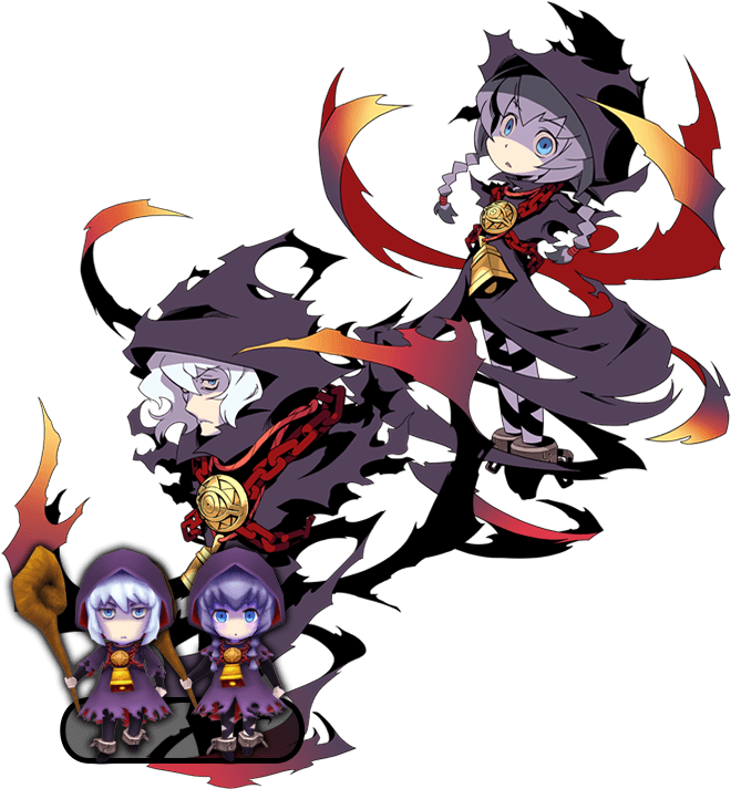 C5 - Etrian Mystery Dungeon Hexer Clipart (659x762), Png Download