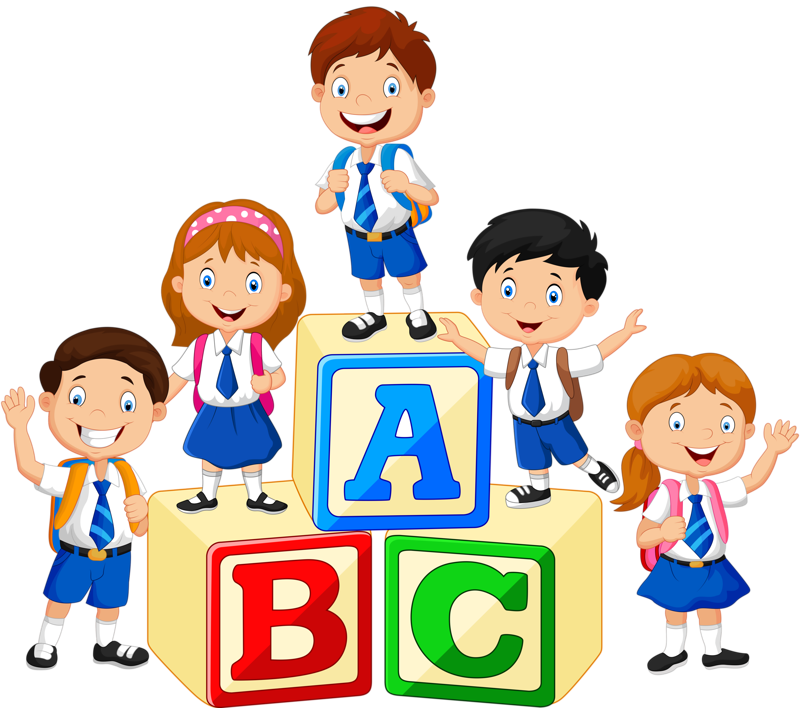 Of Pre-school Bunch Kids Child Free Png Hq Clipart - Clip Art School Kids Png Transparent Png (800x708), Png Download