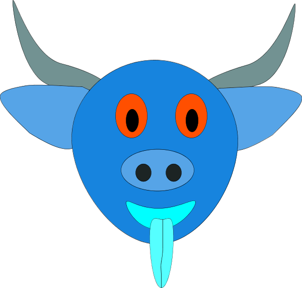 Cartoon Bull Face Clipart (600x573), Png Download
