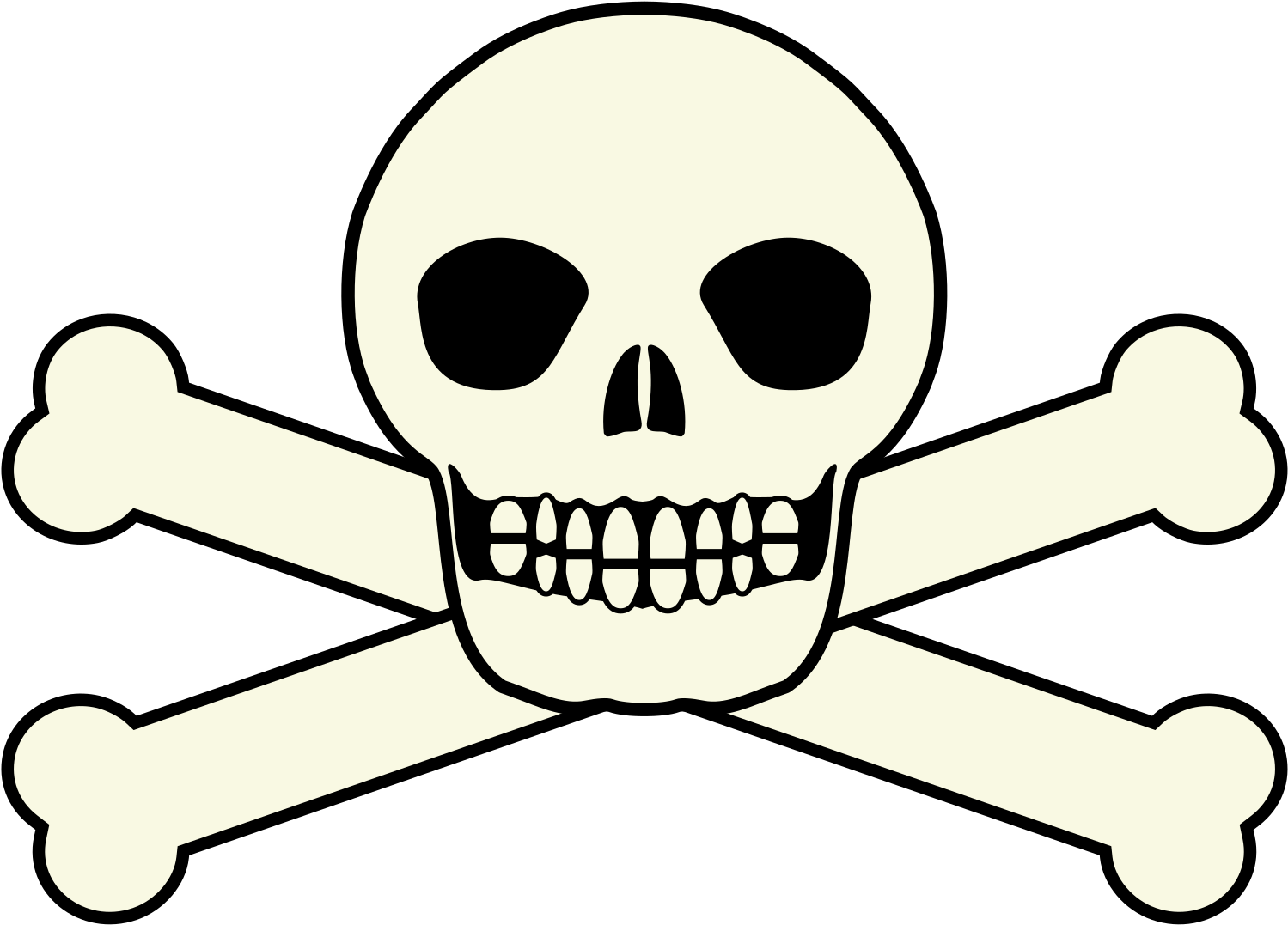 Skull And Crossbones Clipart - กระ โหล ก การ์ตูน - Png Download (800x800), Png Download